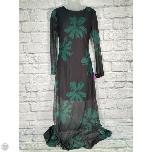 Dress Party Long By Clothes Mentor In Black & Green, Size: S