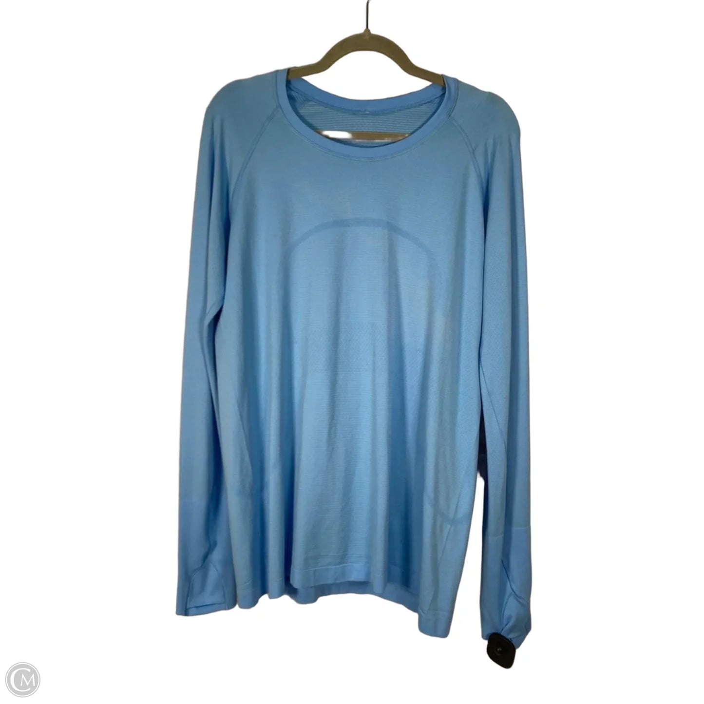 Athletic Top Long Sleeve Crewneck By Lululemon In Blue, Size: 14