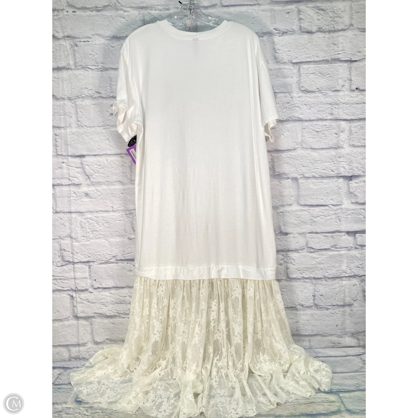 Dress Casual Maxi By Anthropologie In Cream & White, Size: L