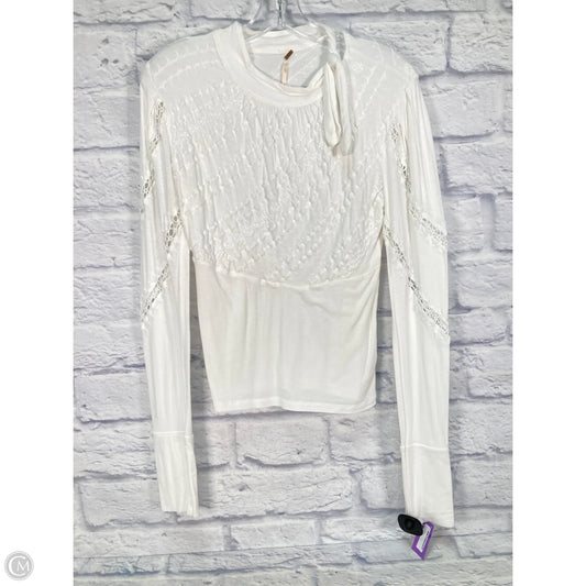 Top Long Sleeve By Free People In White, Size: S