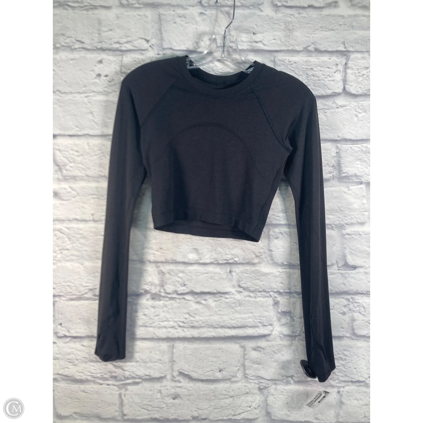 Athletic Top Long Sleeve Crewneck By Lululemon In Black, Size: 4