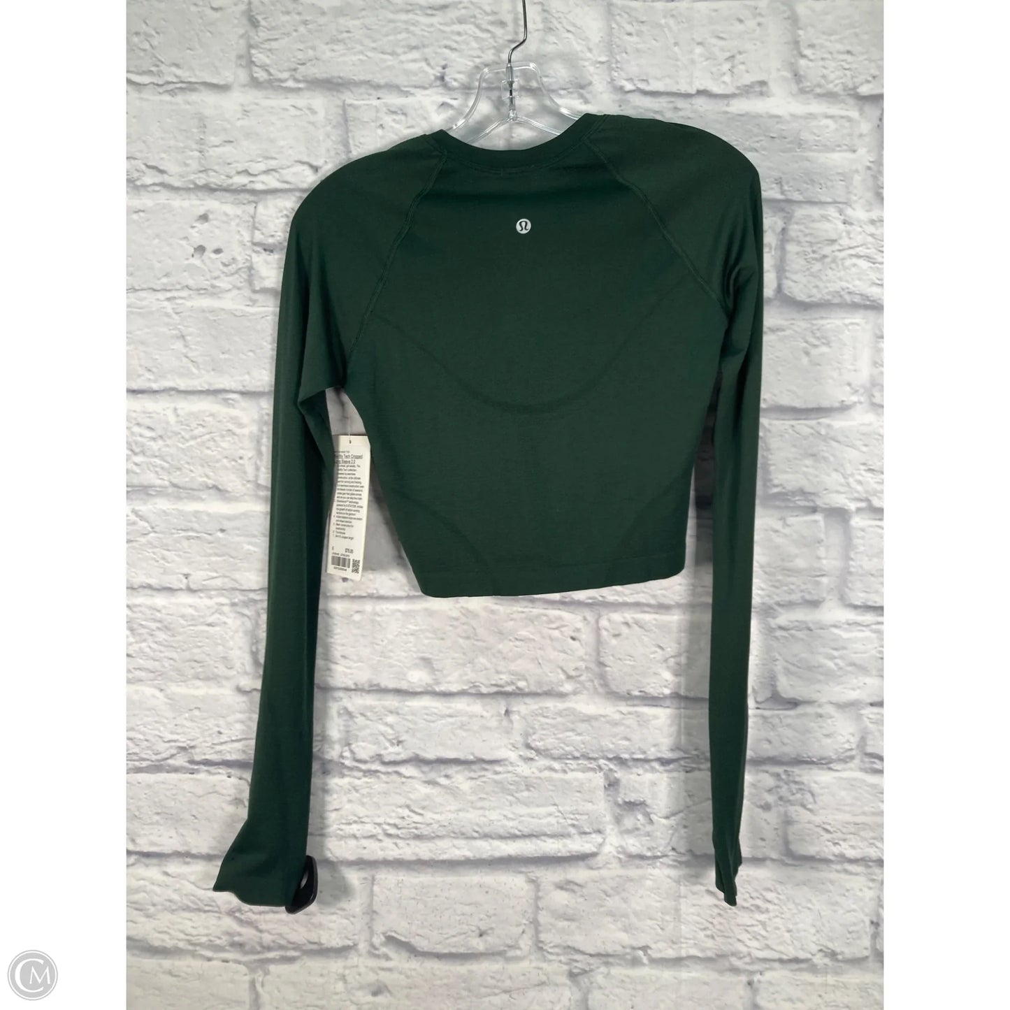 Athletic Top Long Sleeve Crewneck By Lululemon In Green, Size: 6
