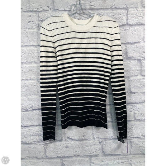 Top Long Sleeve Designer By Milly In Striped Pattern, Size: L
