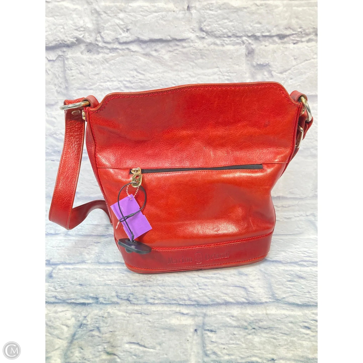Crossbody Leather By Clothes Mentor, Size: Medium