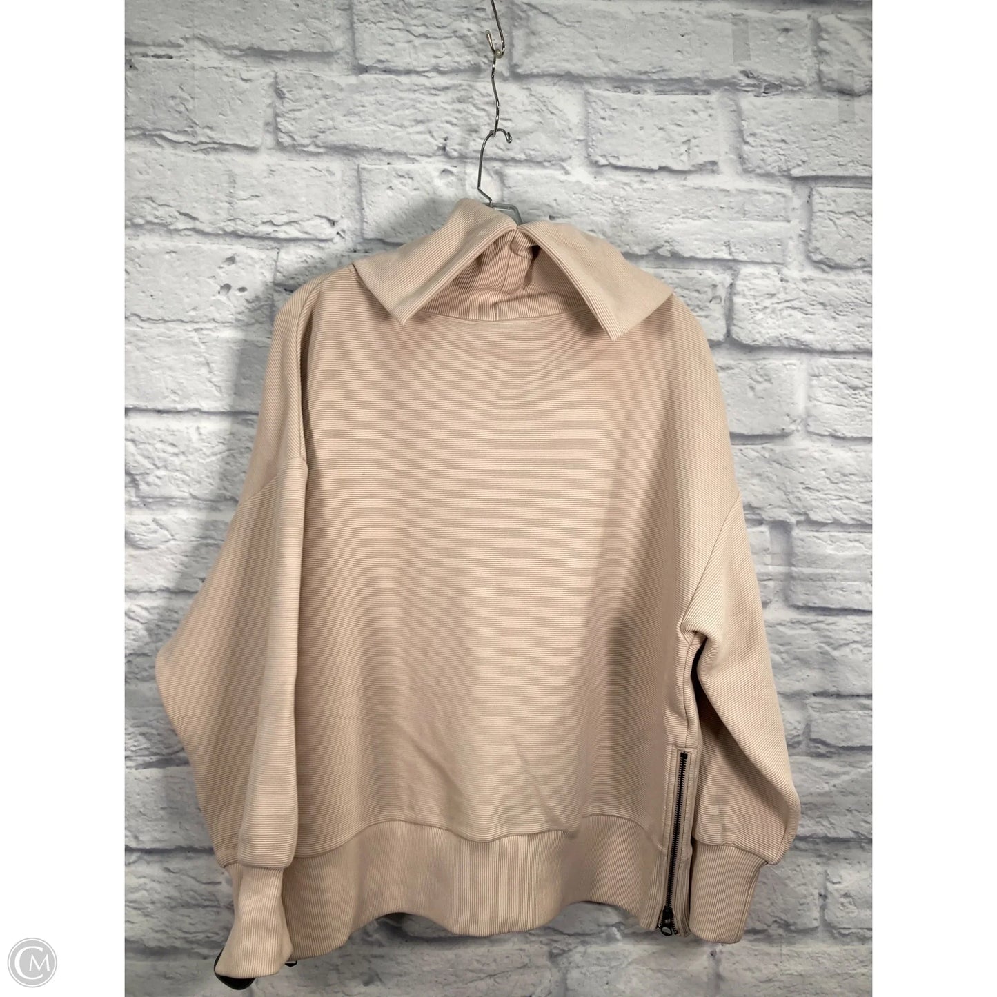 Sweatshirt Collar By Varley In Tan, Size: L
