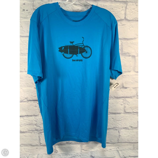 Athletic Top Short Sleeve By Patagonia In Blue, Size: L