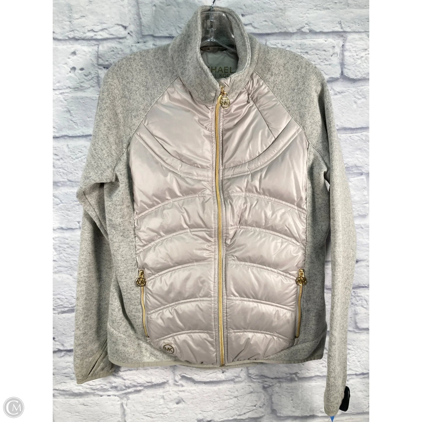 Jacket Fleece By Michael By Michael Kors In Grey, Size: M