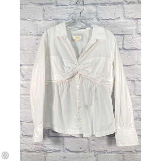 Top Long Sleeve By Maeve In White, Size: L