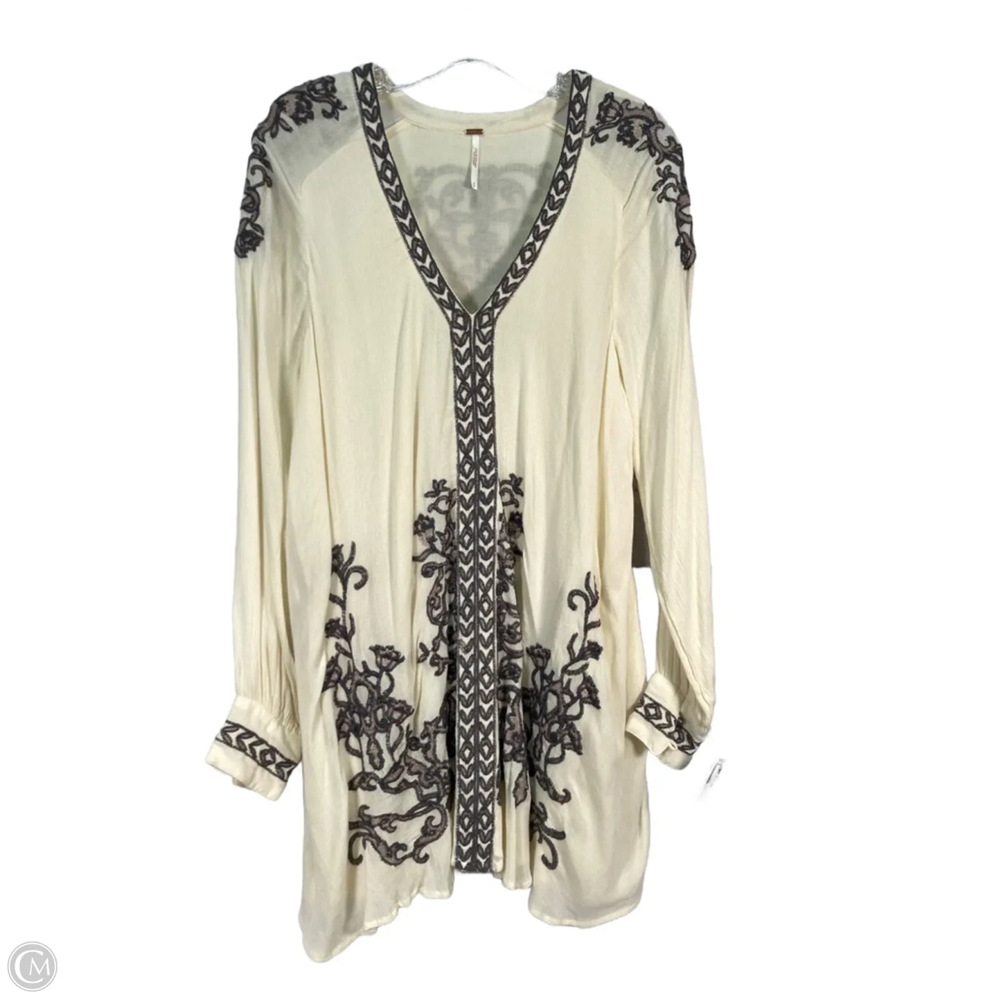 Dress Casual Short By Free People In Cream & Grey, Size: S
