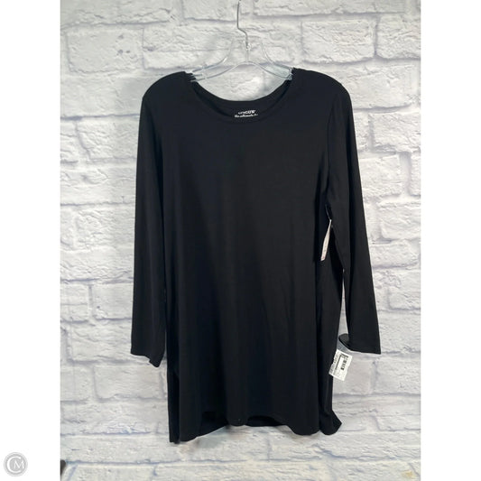 Top Long Sleeve Basic By Chicos In Black, Size: L