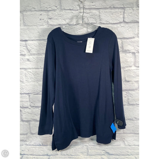 Top Long Sleeve Basic By Chicos In Blue, Size: L