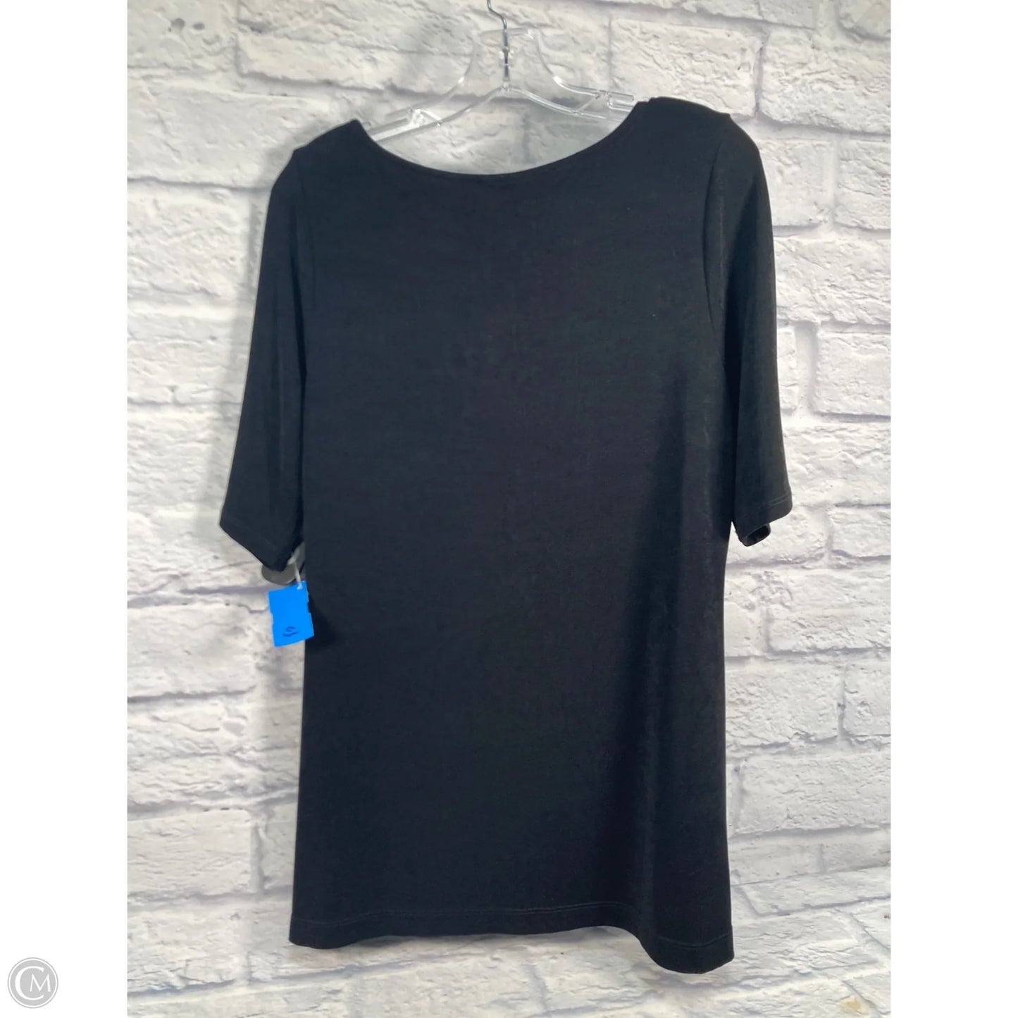 Top Short Sleeve Basic By Chicos In Black, Size: L