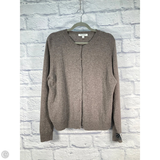 Sweater Cardigan Cashmere By Autograph In Brown, Size: Xl