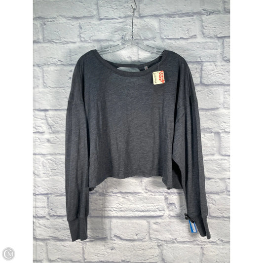 Athletic Top Long Sleeve Crewneck By Free People In Grey, Size: S