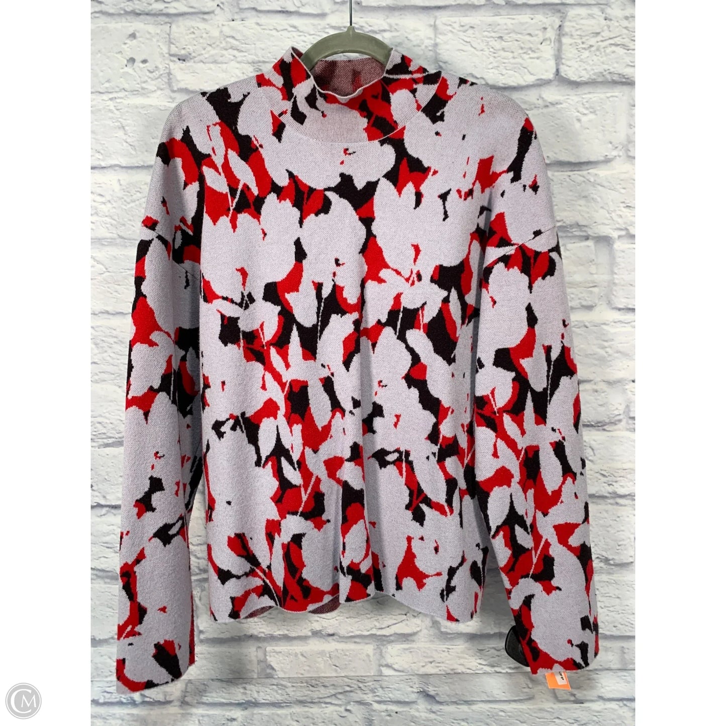 Sweater By Anthropologie In Blue & Red, Size: L