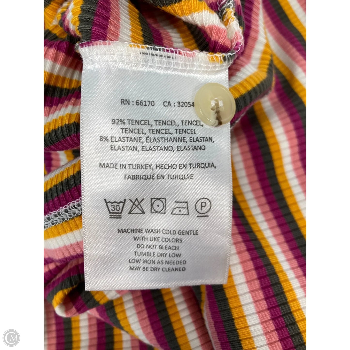 Top Short Sleeve By Maeve In Striped Pattern, Size: Xs