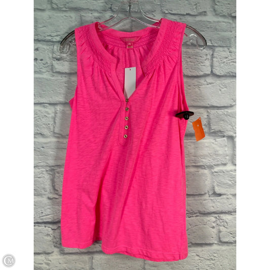 Top Sleeveless Designer By Lilly Pulitzer In Pink, Size: M