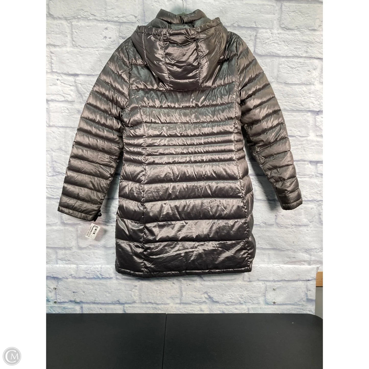Coat Puffer & Quilted By Andrew Marc In Silver, Size: L