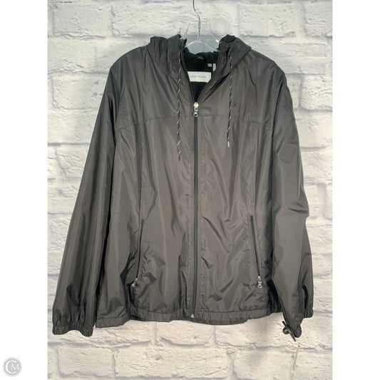 Jacket Windbreaker By Calvin Klein In Black, Size: L