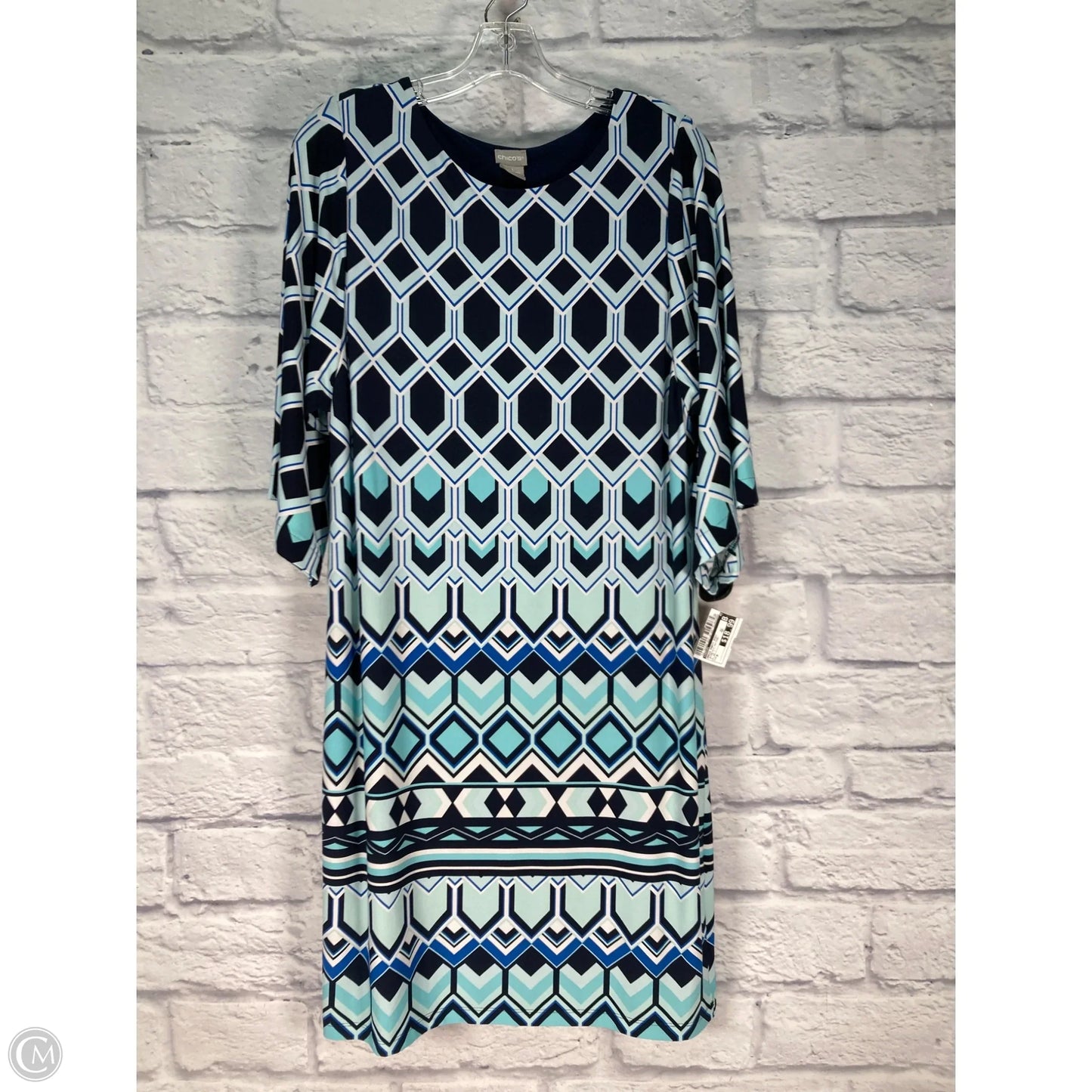 Dress Party Midi By Chicos In Geometric Pattern, Size: M