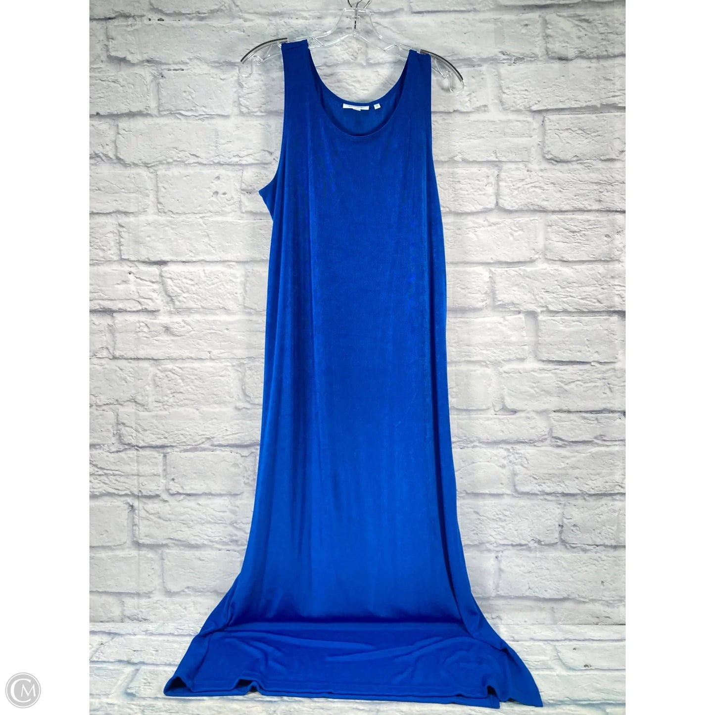 Dress Casual Midi By Chicos In Blue, Size: L