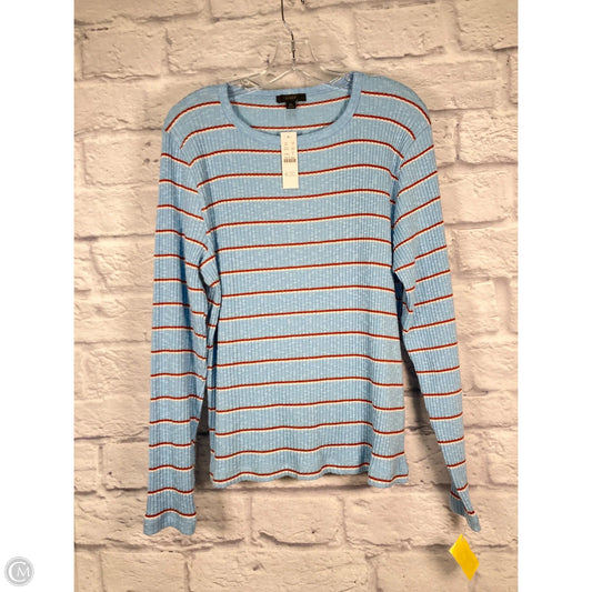 Top Long Sleeve By J. Crew In Blue & Brown, Size: Xl