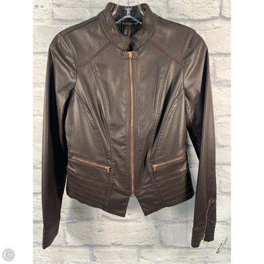Jacket Moto By White House Black Market In Brown, Size: Xs