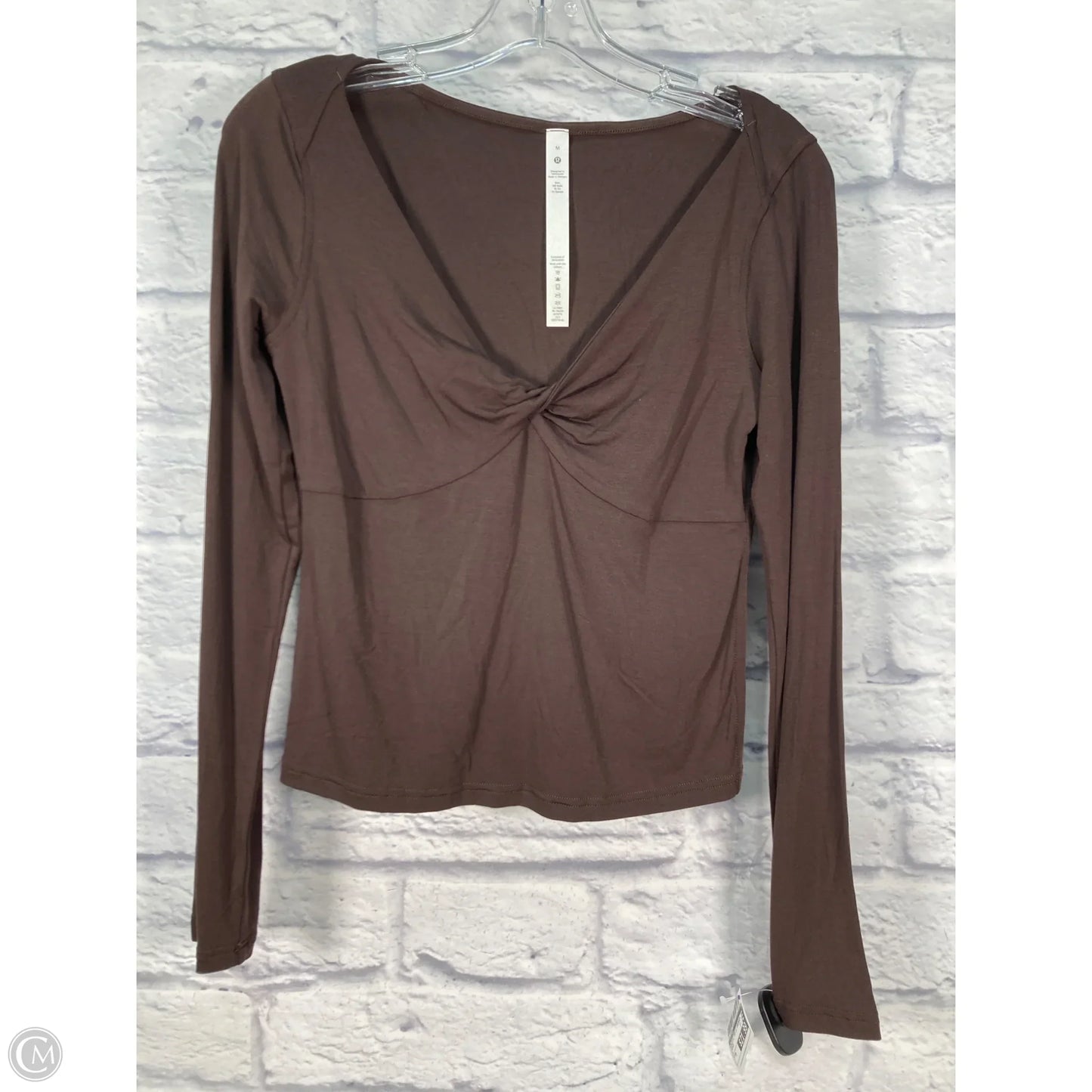 Athletic Top Long Sleeve Crewneck By Lululemon In Bronze, Size: M