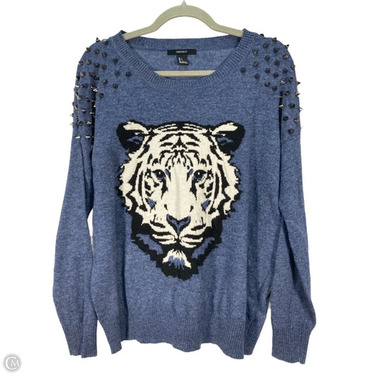 Sweater By Forever 21 In Black & Blue, Size: S