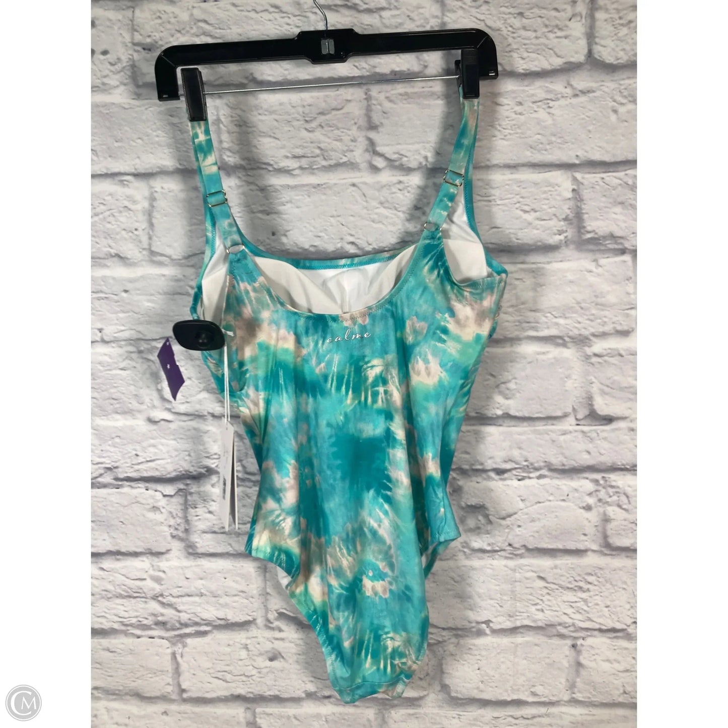 Swimsuit By Johnny Was In Blue & Green, Size: L