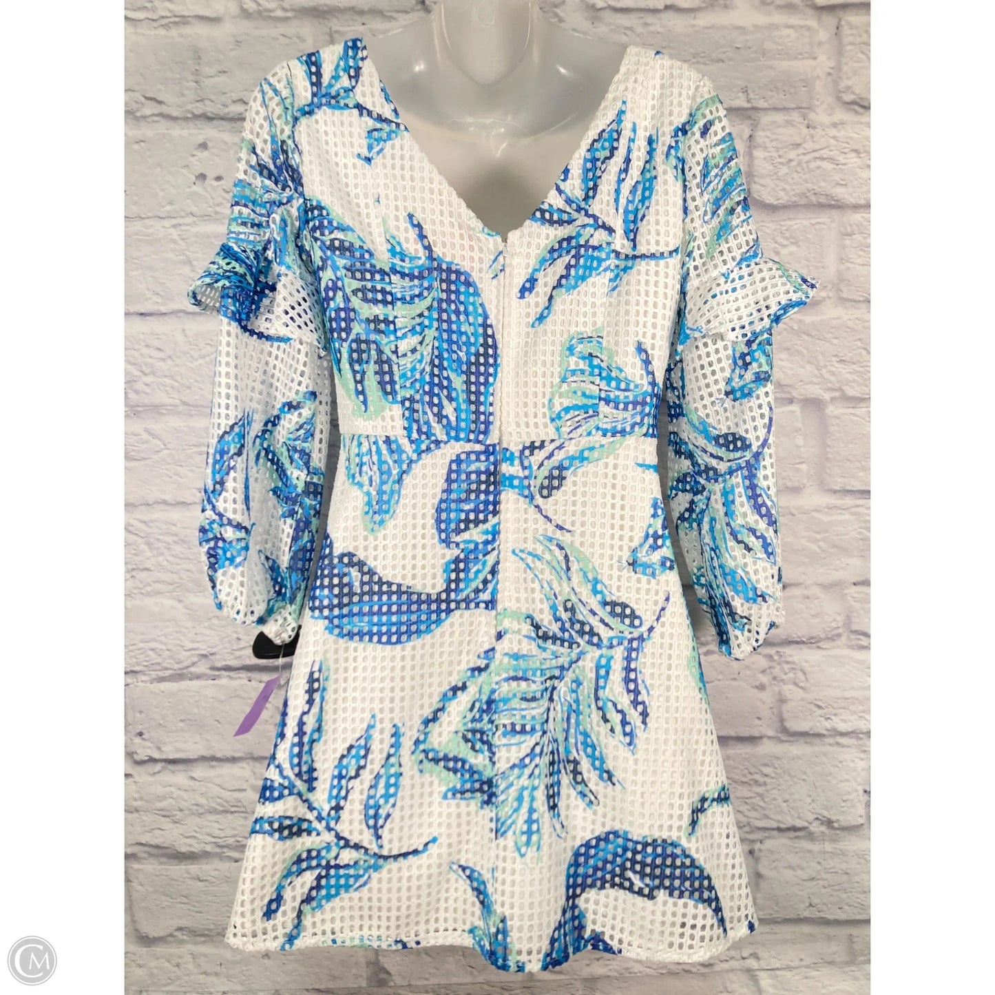 Dress Designer By Lilly Pulitzer In Blue & White, Size: Xxs