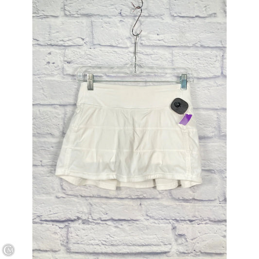 Athletic Skort By Lululemon In White, Size: 2