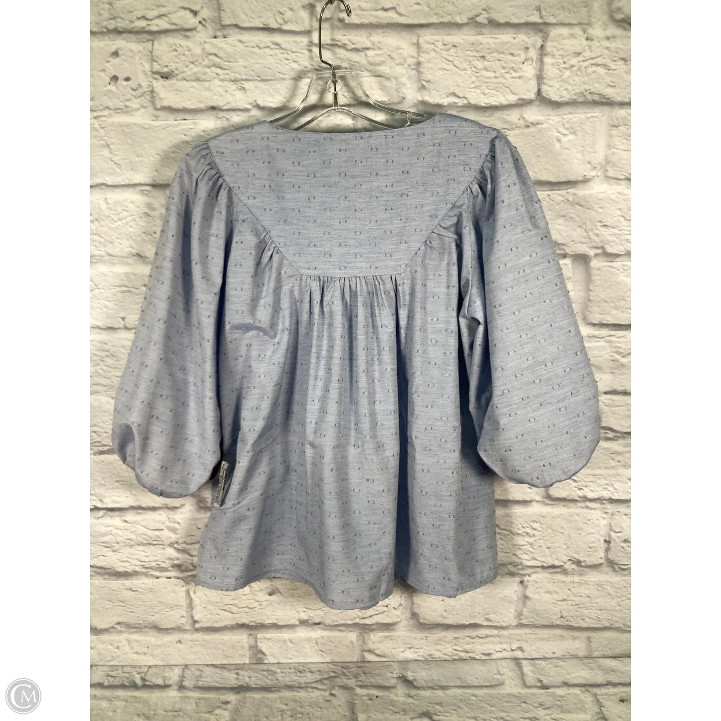 Top 3/4 Sleeve By Pomander Place In Blue, Size: M