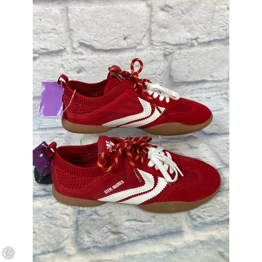 Shoes Sneakers By Steve Madden In Red & White, Size: 7.5