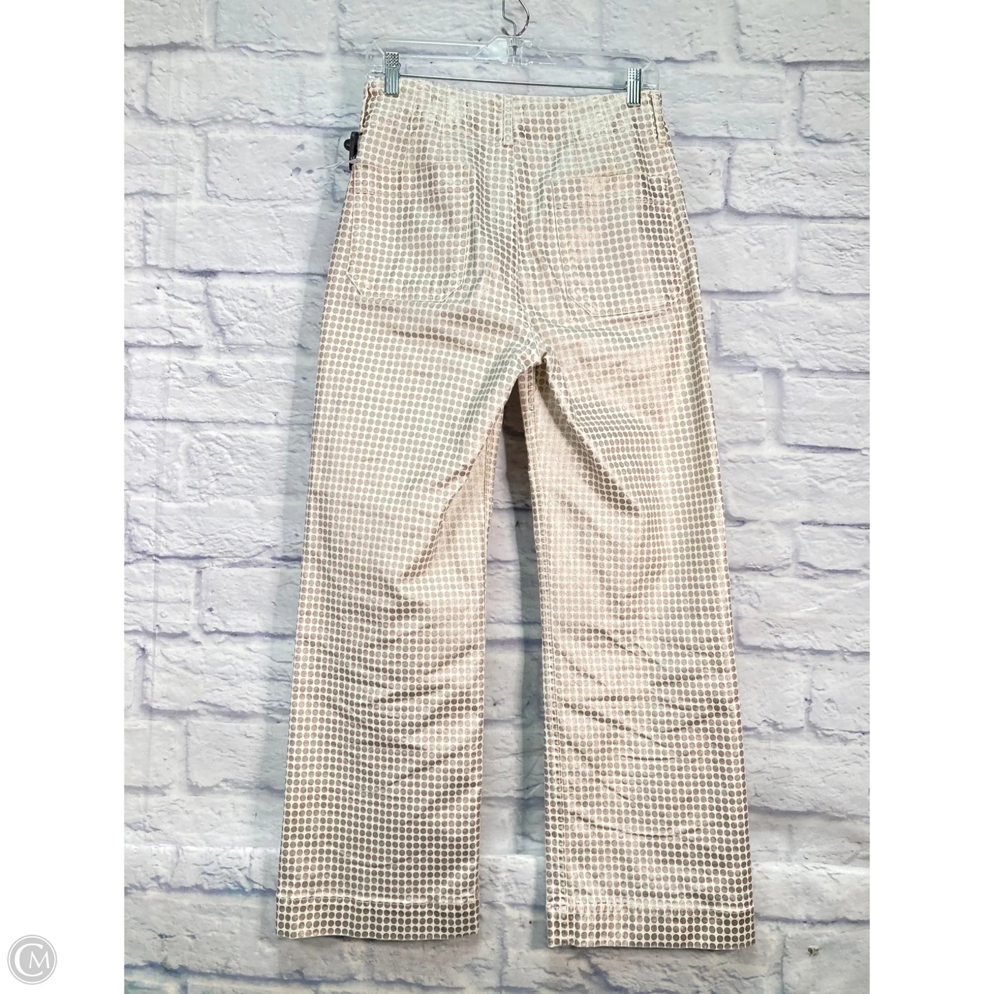 Pants Wide Leg By Maeve In Gold & White, Size: 4
