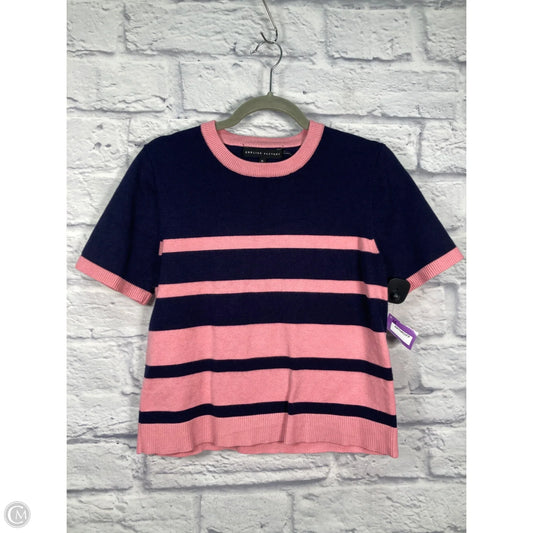 Sweater Short Sleeve By English Factory In Blue & Pink, Size: M