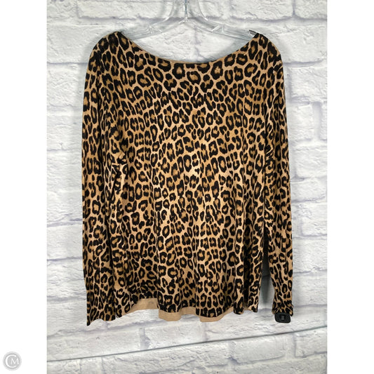 Sweater By Chicos In Animal Print, Size: L