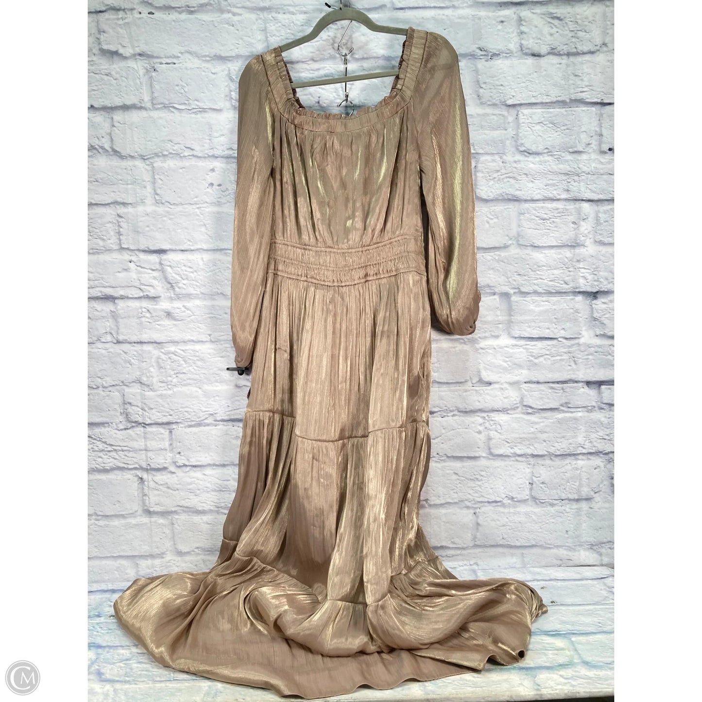 Dress Casual Maxi By Anthropologie In Gold, Size: L