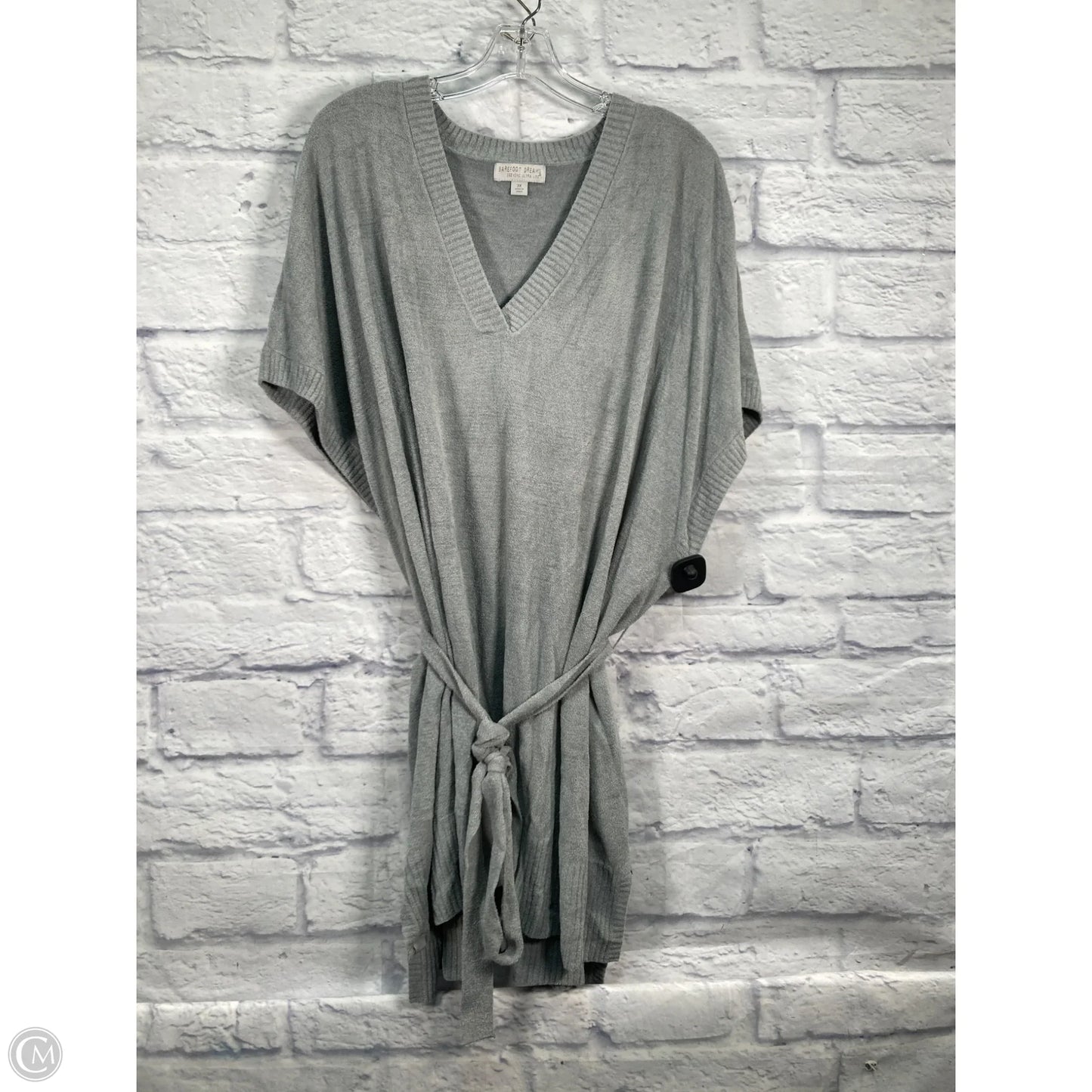 Sweater Short Sleeve By Barefoot Dreams In Grey, Size: 3x