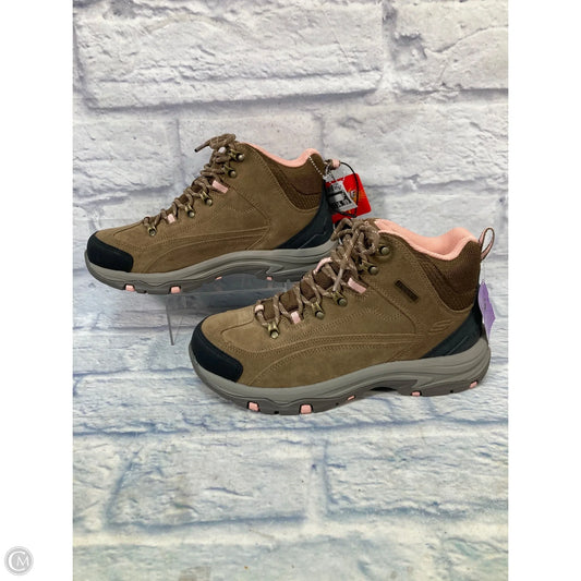 Boots Hiking By Skechers In Brown & Pink, Size: 9