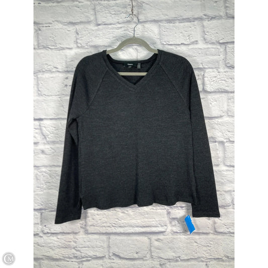 Top Long Sleeve By Theory In Grey, Size: S