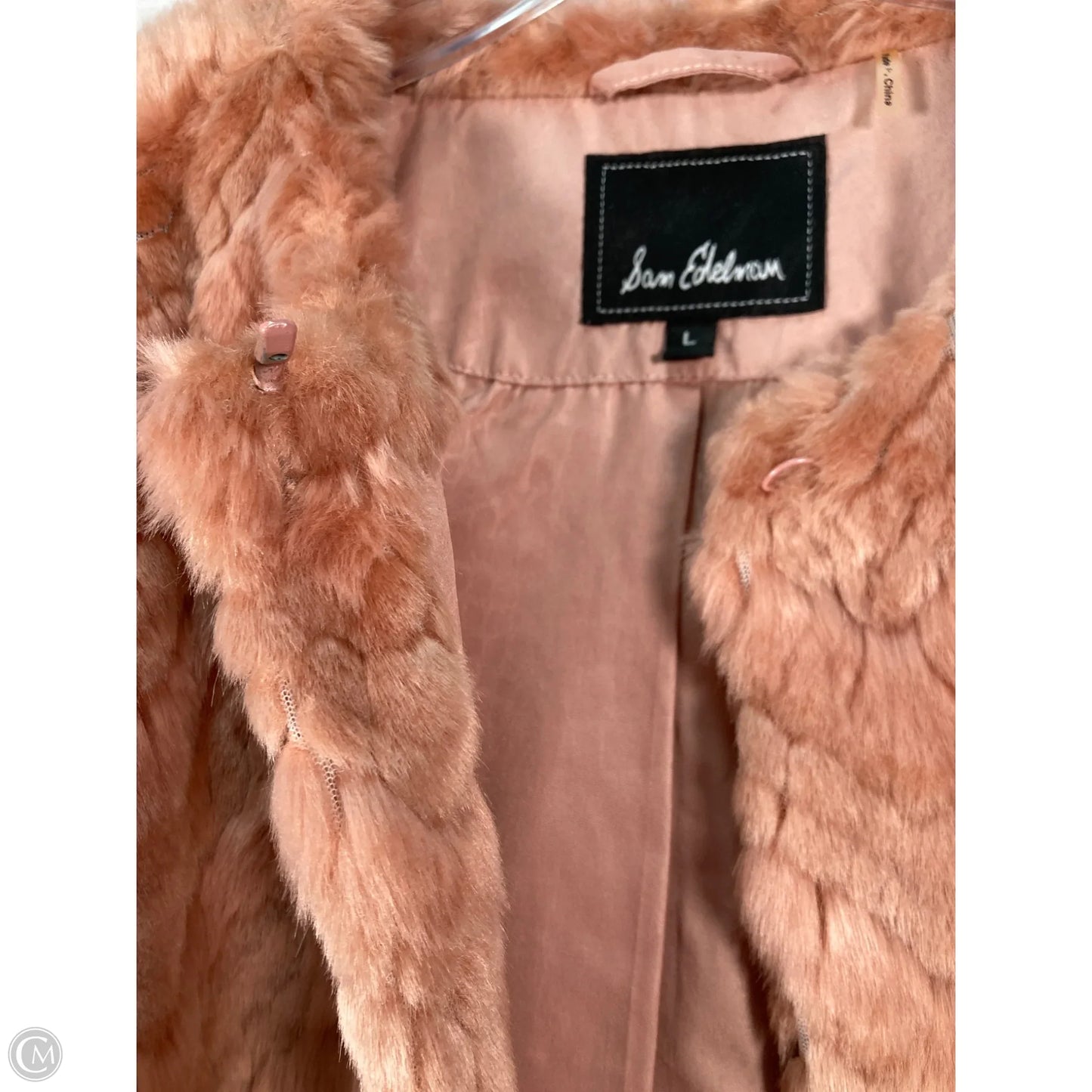 Jacket Fleece By Sam Edelman In Peach, Size: L