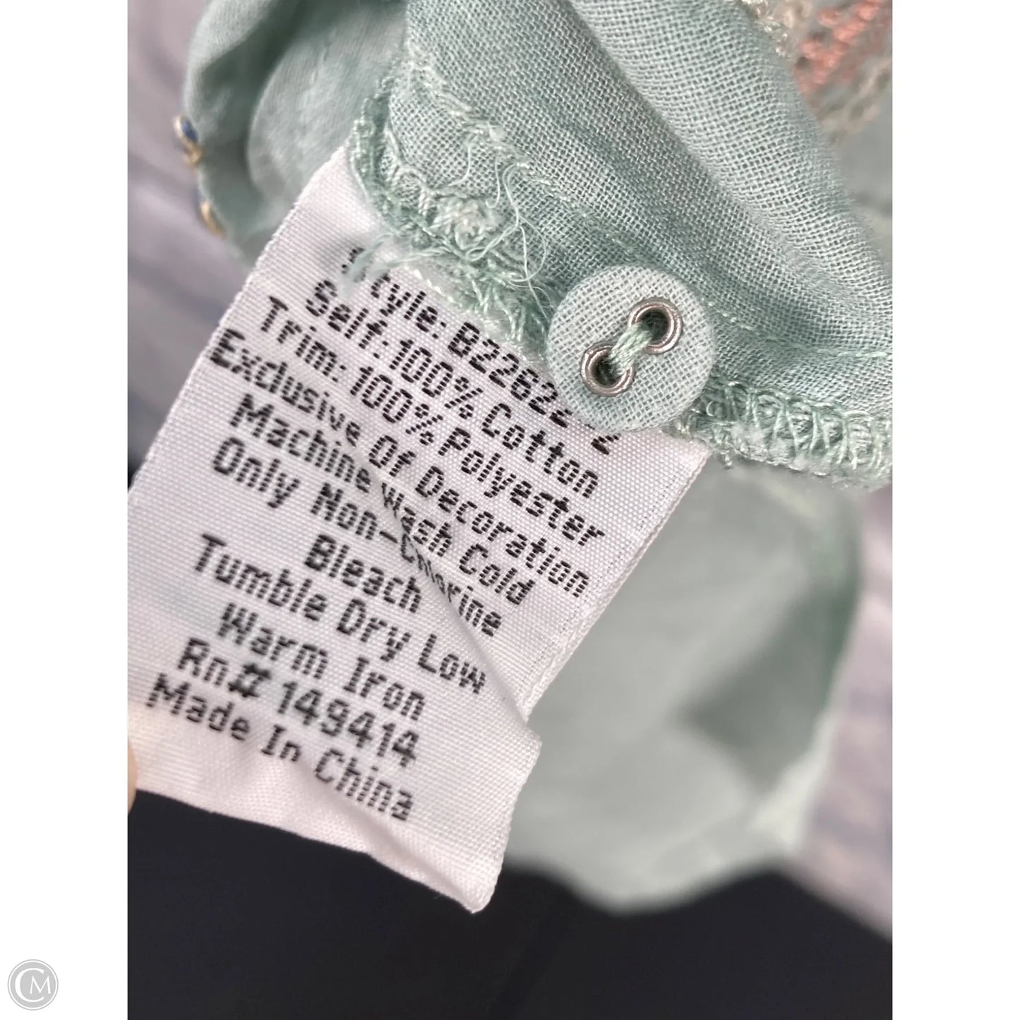 Top Long Sleeve By Johnny Was In Green, Size: S