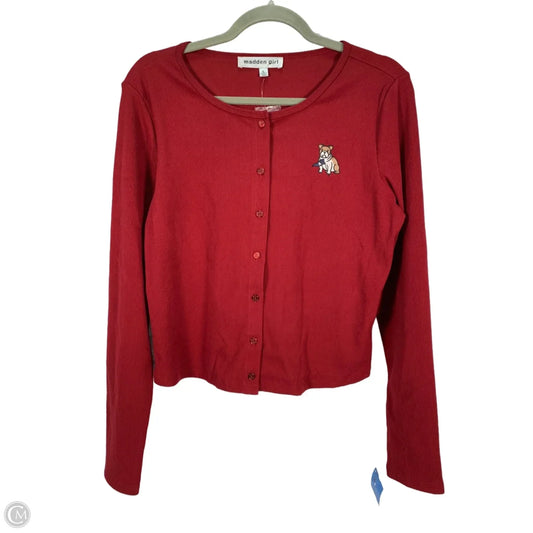 Top Long Sleeve By Madden Girl In Red, Size: L