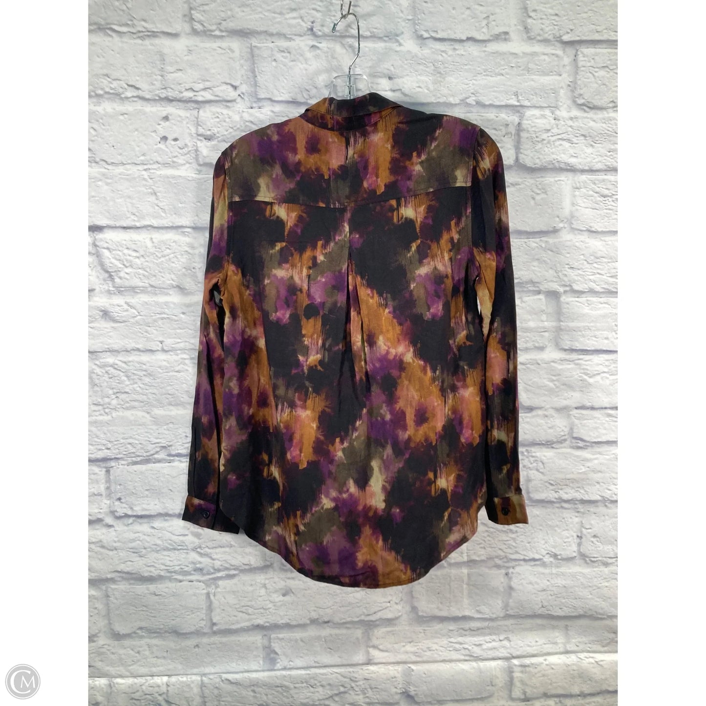 Top Long Sleeve By Cloth & Stone In Orange & Purple, Size: Xs