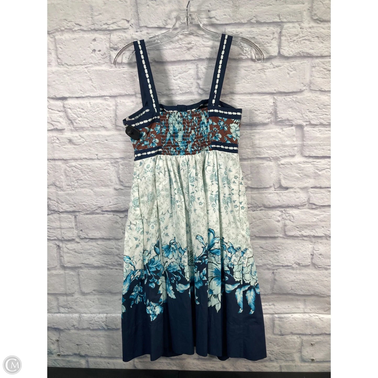 Dress Casual Short By Maeve In Blue & White, Size: Xsp