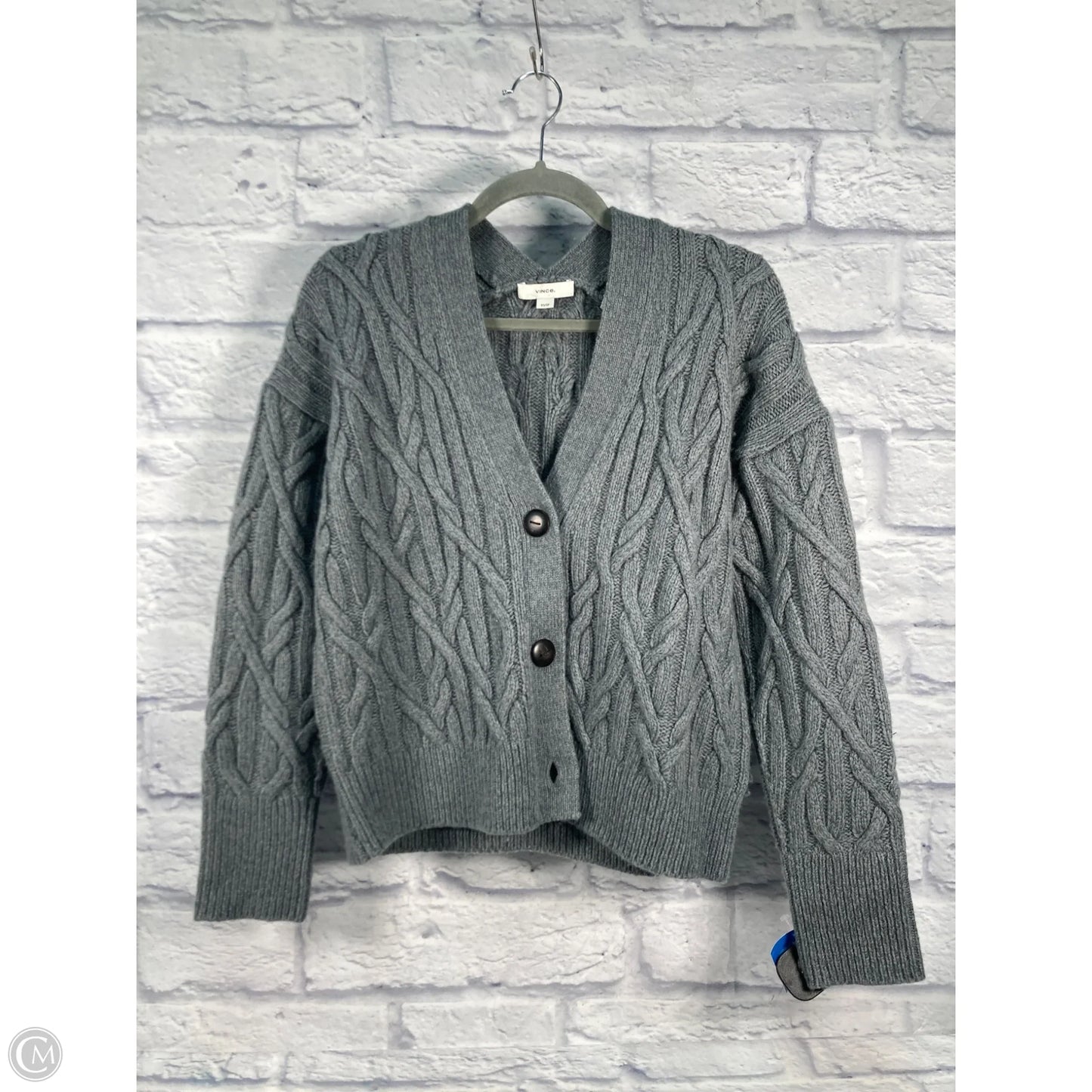 Sweater Cardigan By Vince In Blue, Size: Xs