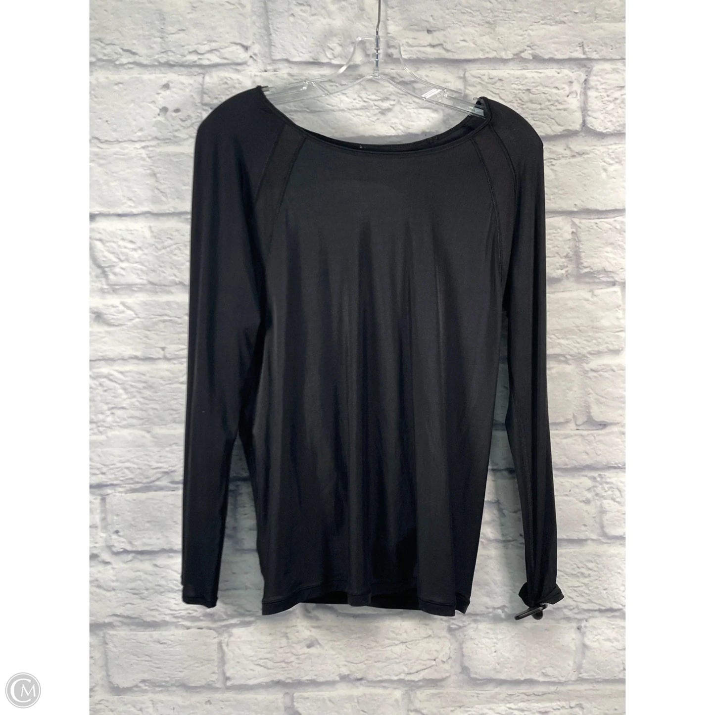 Athletic Top Long Sleeve Crewneck By Lululemon In Black, Size: S