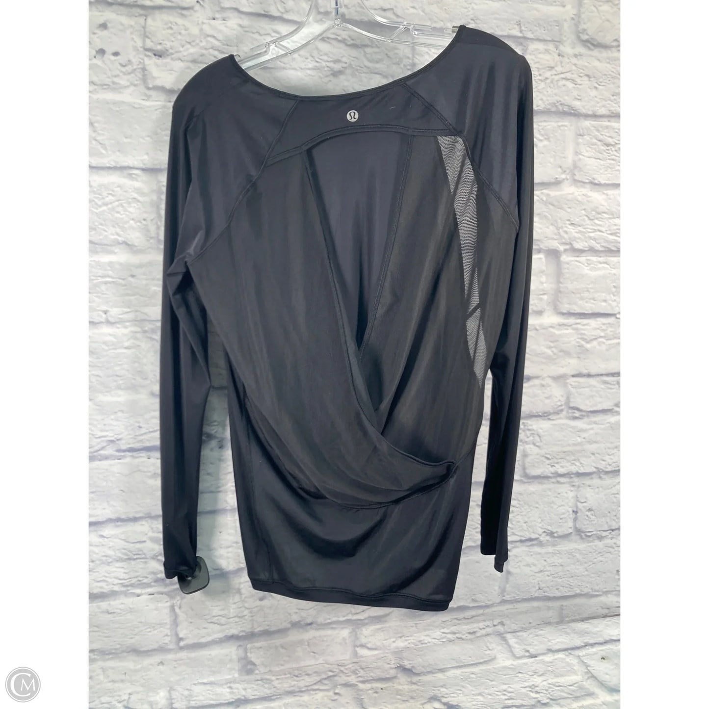 Athletic Top Long Sleeve Crewneck By Lululemon In Black, Size: S