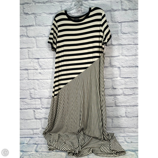 Dress Casual Maxi By Who What Wear In Black & Cream, Size: Xl